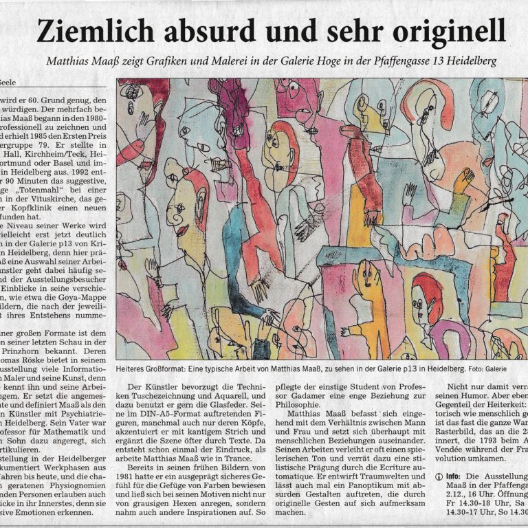zeitungsartikel ziemlich absurd und sehr originell