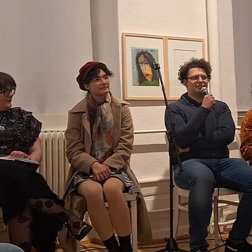 Bild aus dem Video zum Poetry Slam im Haus Cajeth Heidelberg.